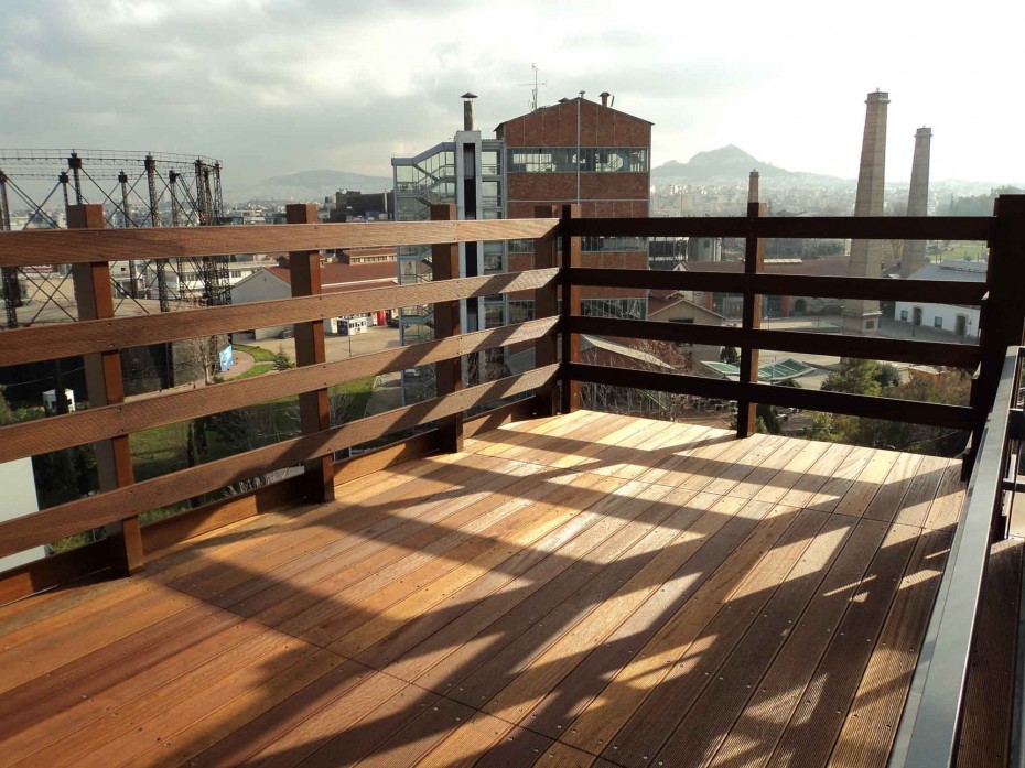 terrace deck with bangirai wood