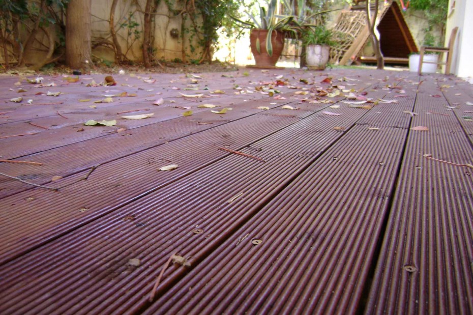 deck with treated timber